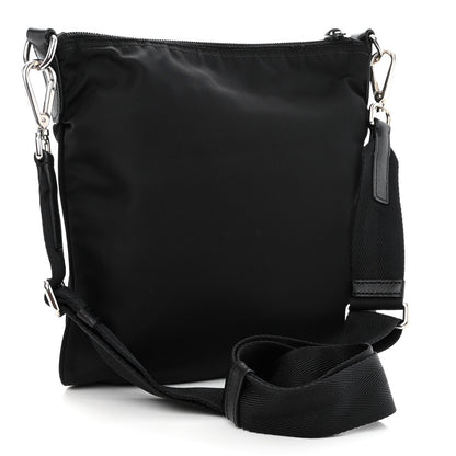 Prada Nylon Saffiano Flat Messenger Bag Black 2 of 9