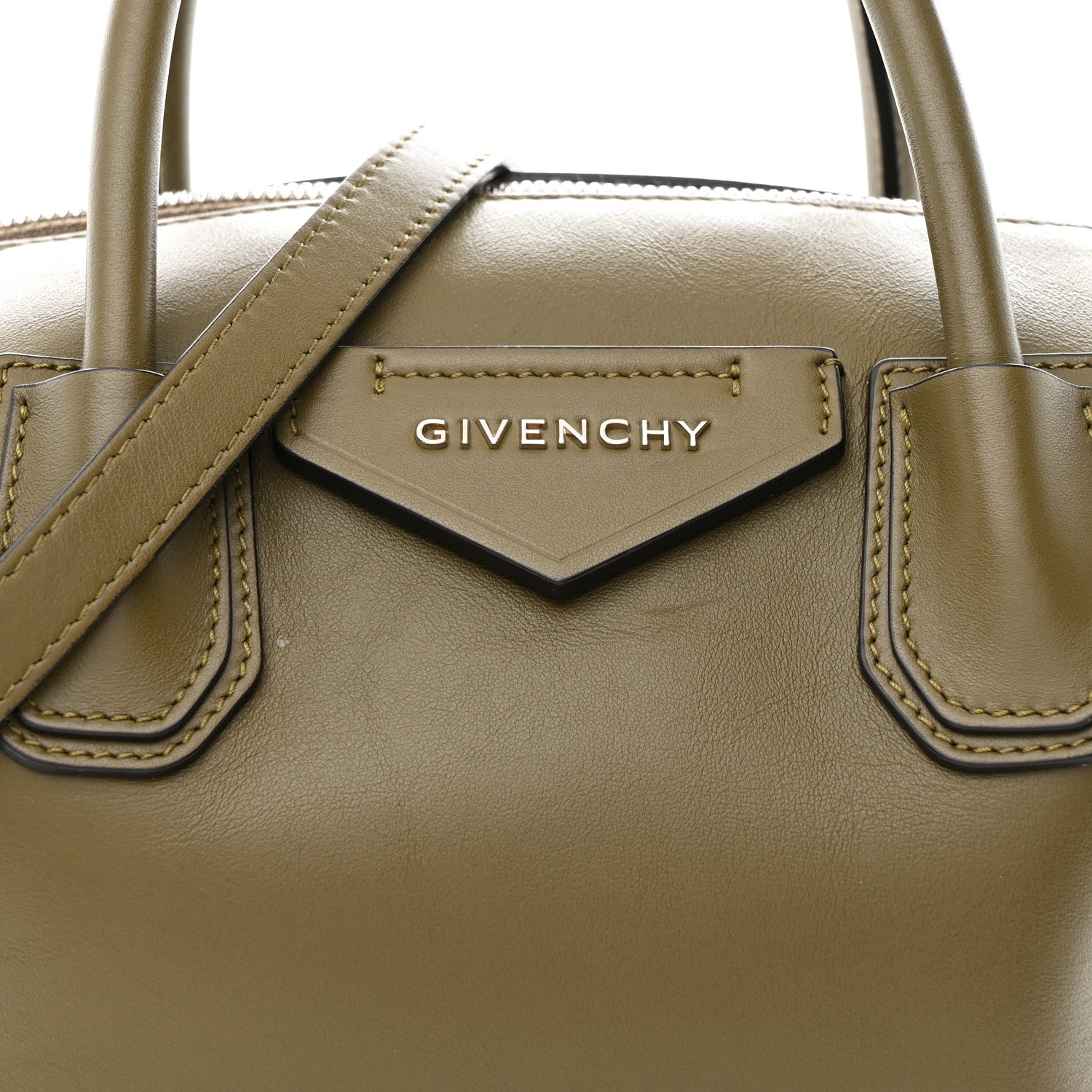 Givenchy Smooth Calfskin Small Soft Antigona Dark Khaki 7 of 10