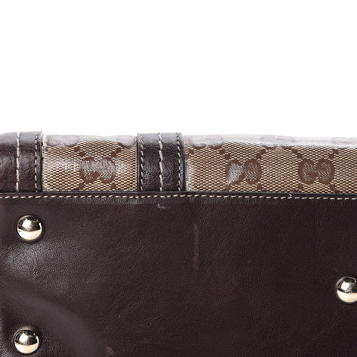 Crystal Monogram Duchessa Boston Bag Brown