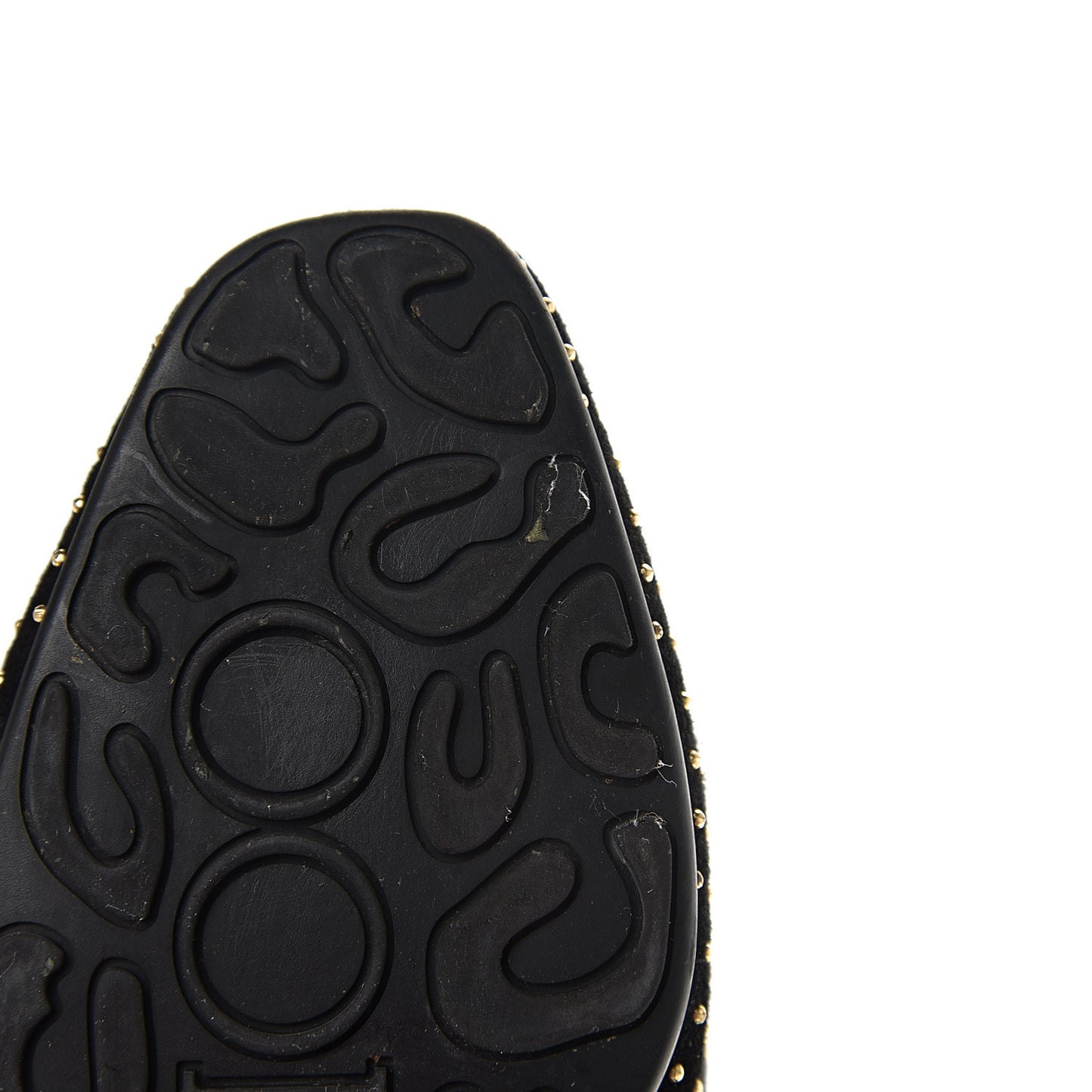 Suede Studded Wheel Weekend Slipper 39 Black