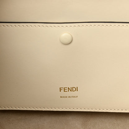 Fendi Vitello King Ceylon Woven Baguette White Ice 5 of 10