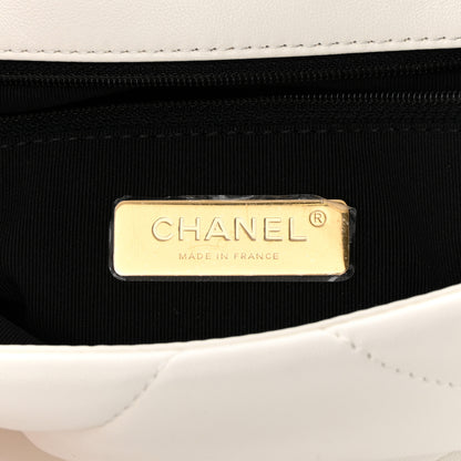 Chanel Lambskin Quilted Medium Chanel 19 Flap White 6 of 11