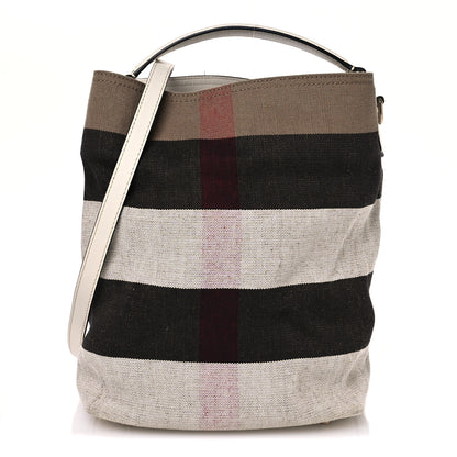Burberry Canvas Mega Check Medium Susanna Hobo White 1 of 12