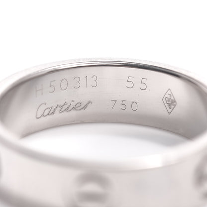 Cartier 18K White Gold 5.5mm LOVE Ring 55 7.25 4 of 4