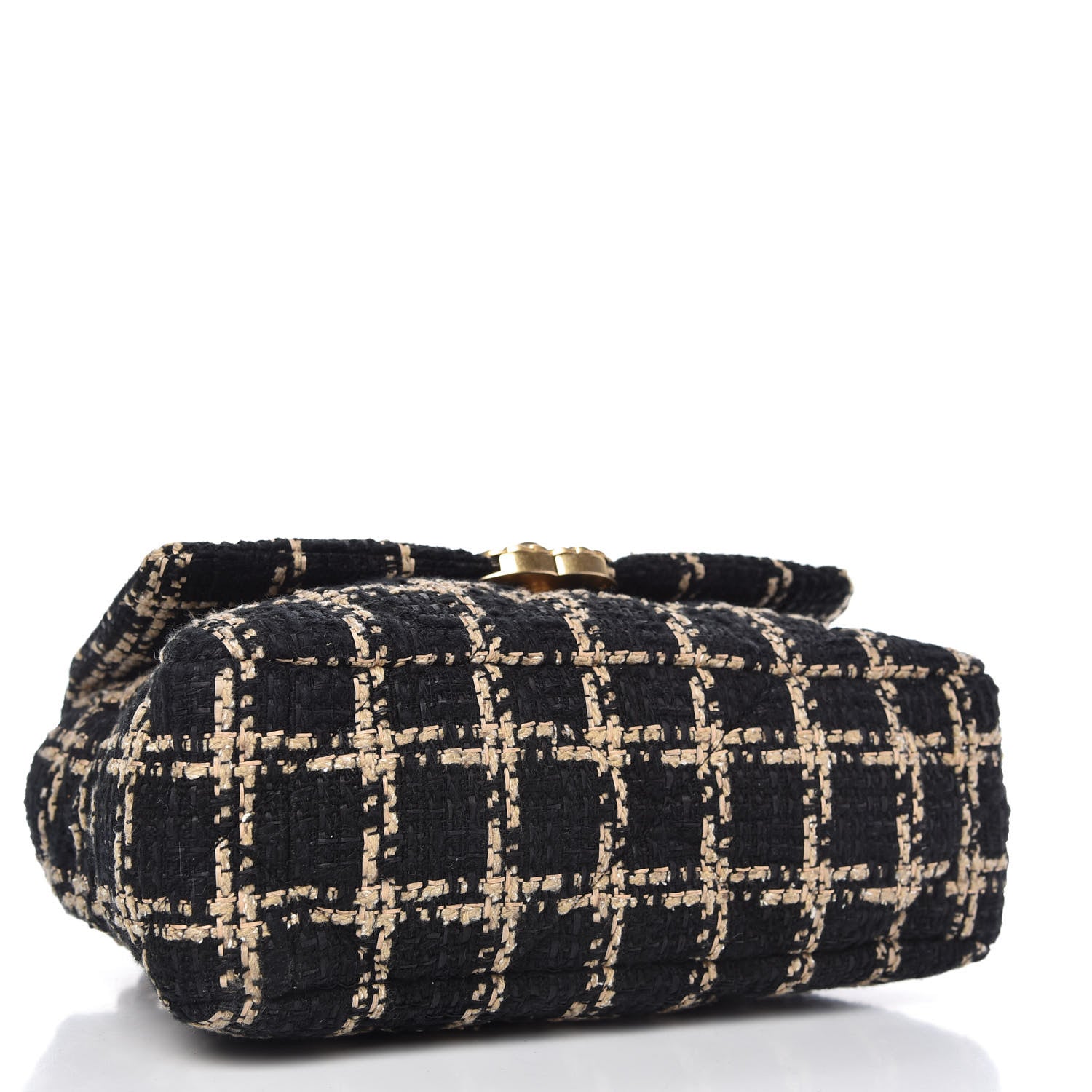 Chanel Tweed Quilted Medium Chanel 19 Flap Black Beige 4 of 10