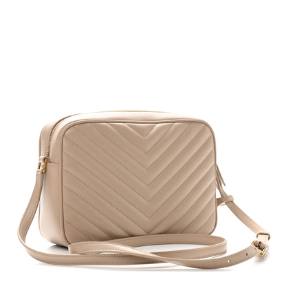 Saint Laurent Calfskin Matelasse Monogram Lou Camera Bag Dark Beige 3 of 10