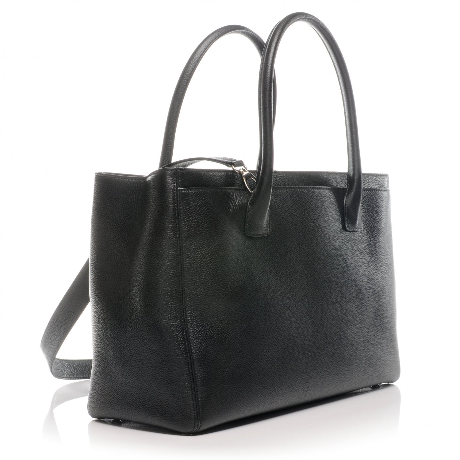Chanel Calfskin Cerf Executive Shopper Tote Black 3 of 8