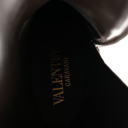 Valentino Garavani Calfskin VLogo Golden Walk Knee High 70mm Boots 40.5 Bitter Chocolate 7 of 9