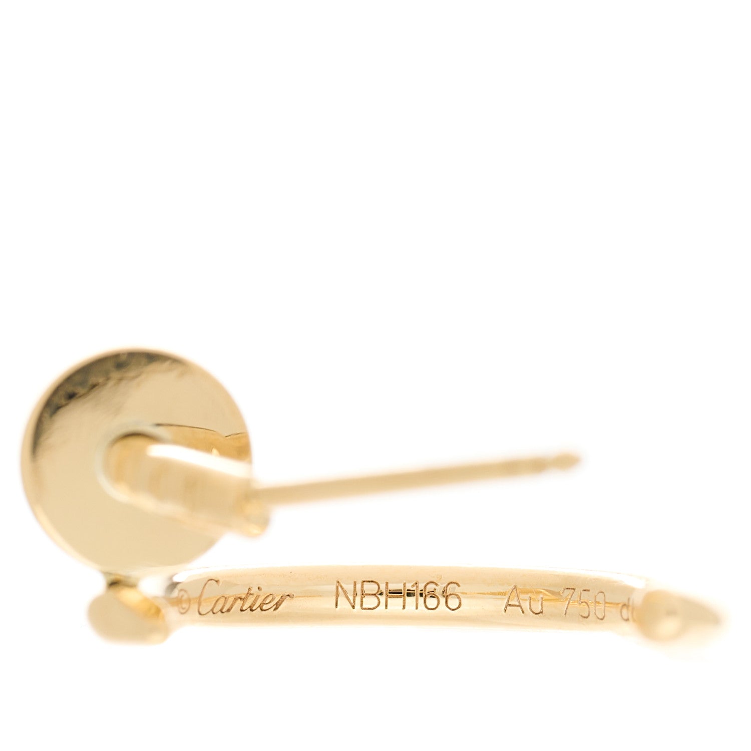 Cartier 18K Yellow Gold Juste Un Clou Hoop Earrings 4 of 5