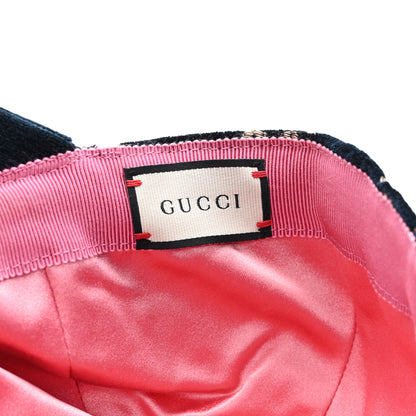 Gucci Velvet GG Monogram Baseball Hat M Blue 4 of 9