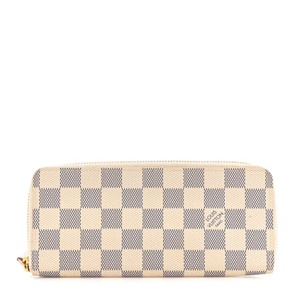 Louis Vuitton Damier Azur Clemence Wallet Rose Ballerine 1 of 12