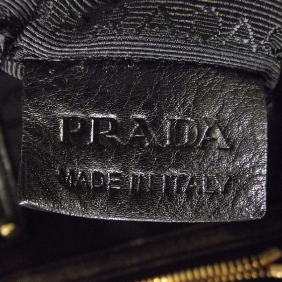 Prada Vitello Daino Shoulder Bag Black 8 of 11
