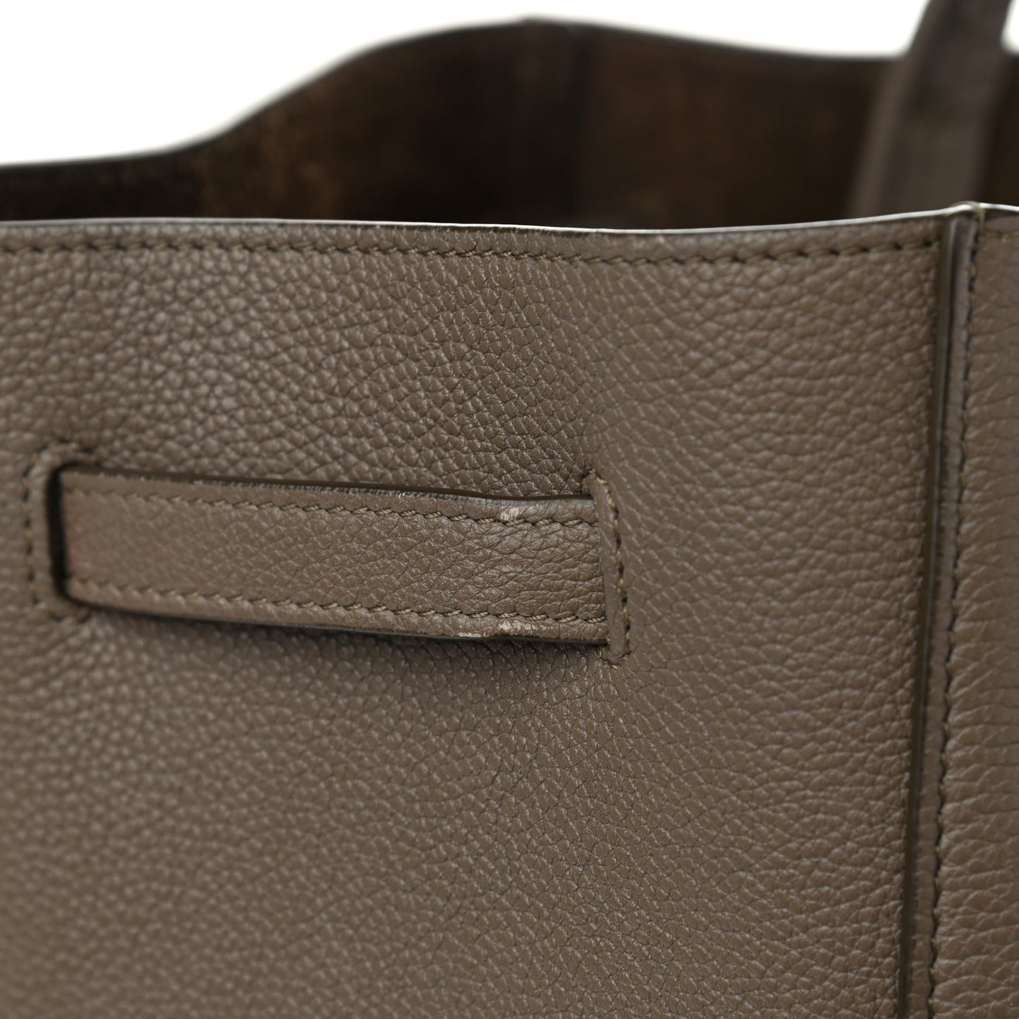 Soft Grained Calfskin Medium Belt Cabas Phantom Taupe