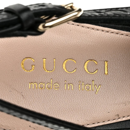 Gucci Guccissima Horsebit Platform 70/160mm Slingback Mules 38.5 Black 8 of 10