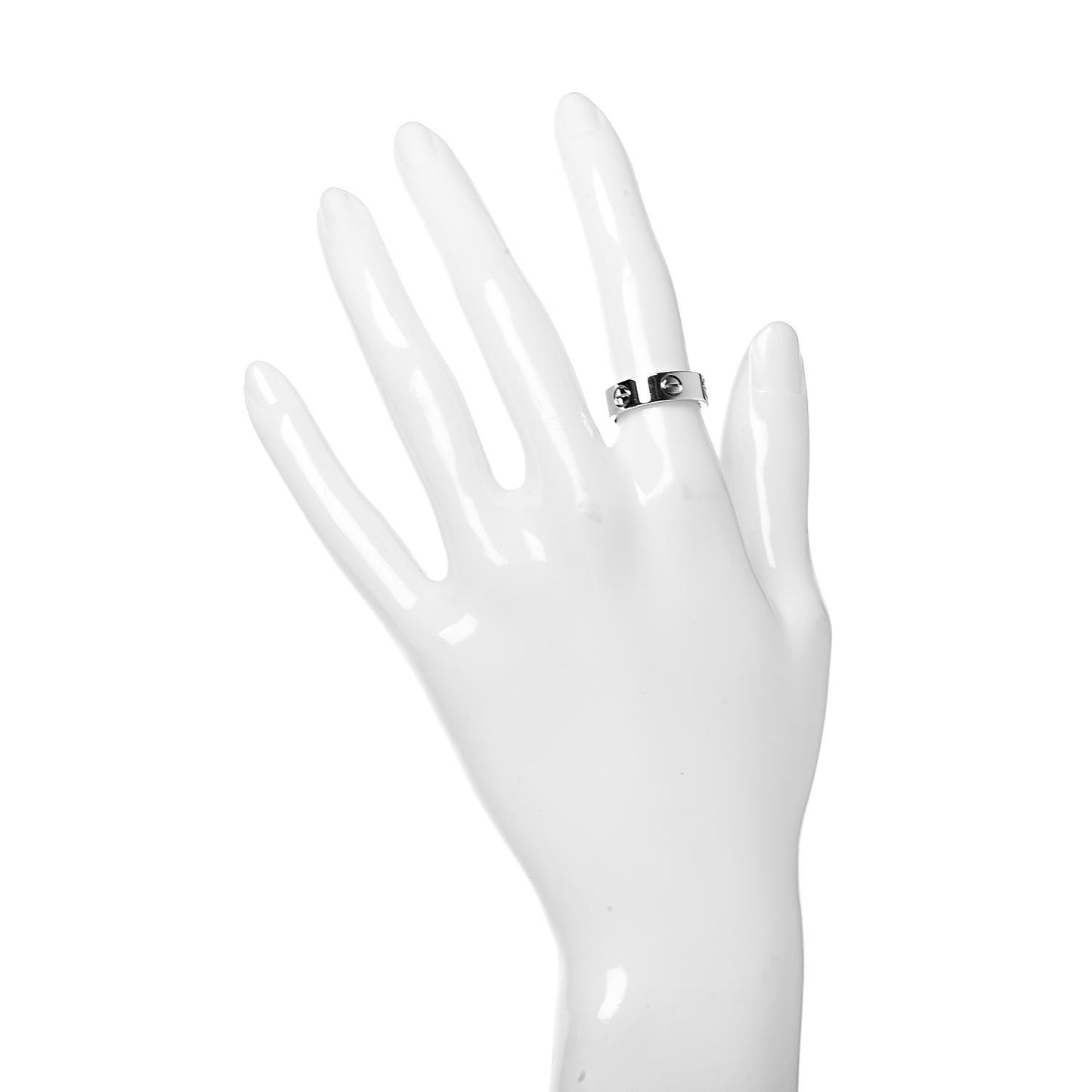 18K White Gold 5.5mm LOVE Ring 50 5.25
