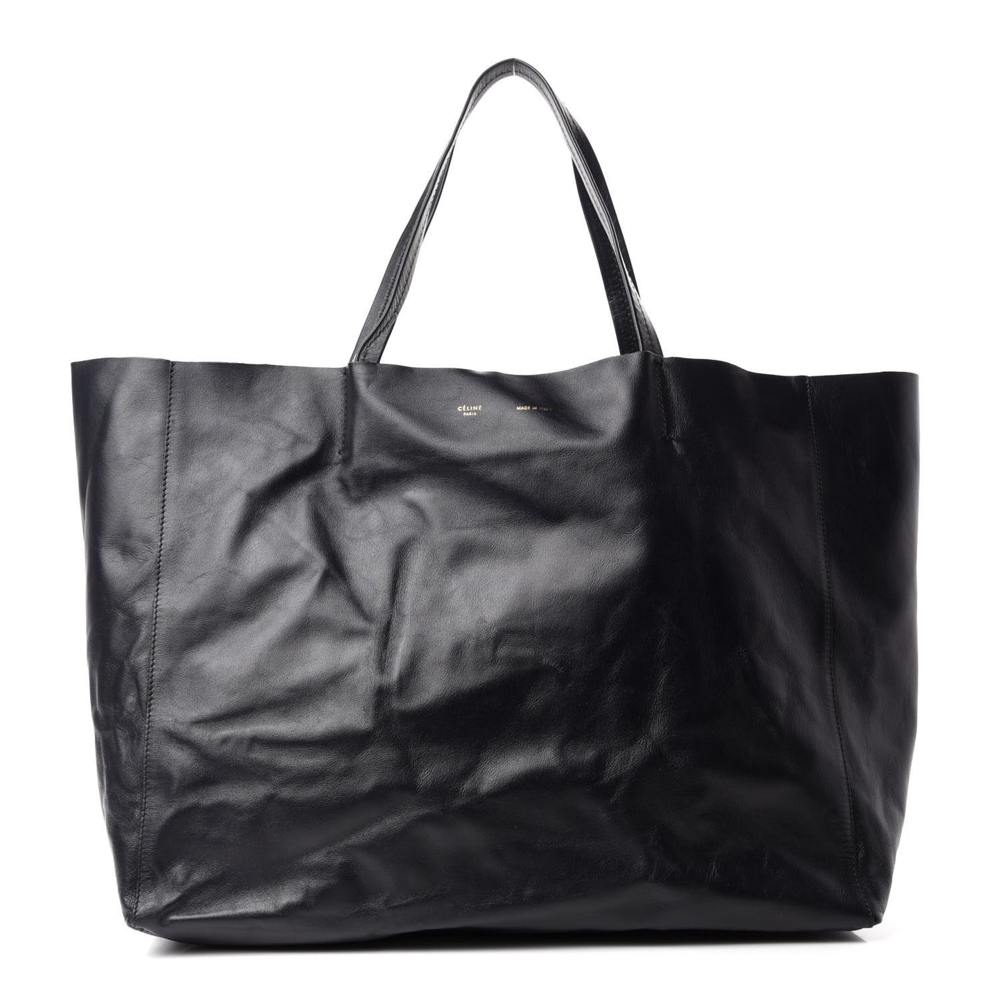 Lambskin Horizontal Cabas Black
