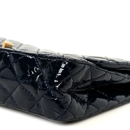 Chanel Distressed Patent Quilted 2.55 Reissue 226 Flap Blue 10 of 10