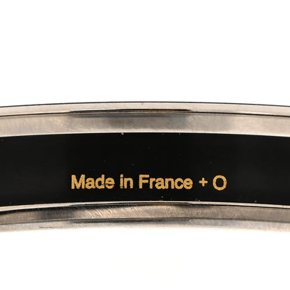 Hermes Enamel Printed Narrow Balcons du Guadalquivir Bracelet 65 Black 5 of 5