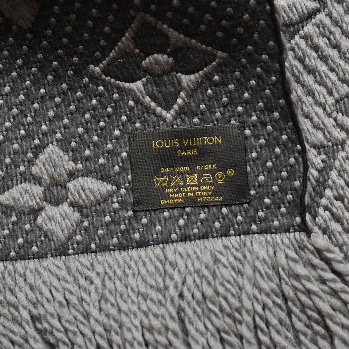 Wool Silk Logomania Scarf Verone