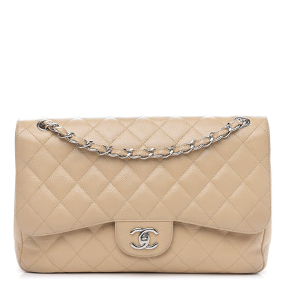 Chanel Caviar Quilted Jumbo Double Flap Beige Clair 1 of 18