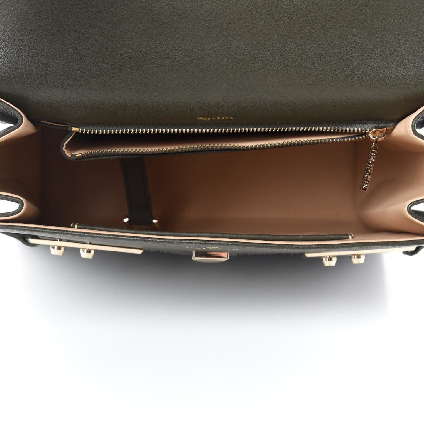 Calf Hair MM Tempete Satchel Kaki