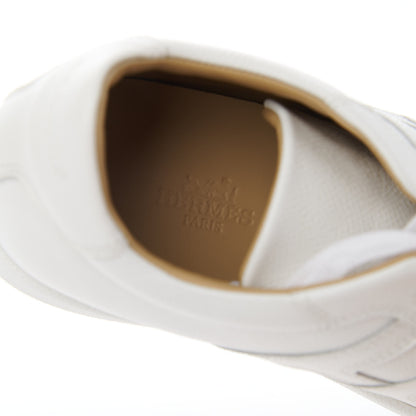 Hermes Epsom Womens Boomerang Sneakers 37.5 White 6 of 13