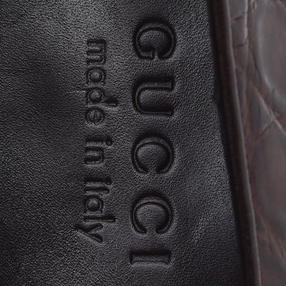 Gucci Mens Caiman Mocassin Loafers 10 Cocoa 7 of 8