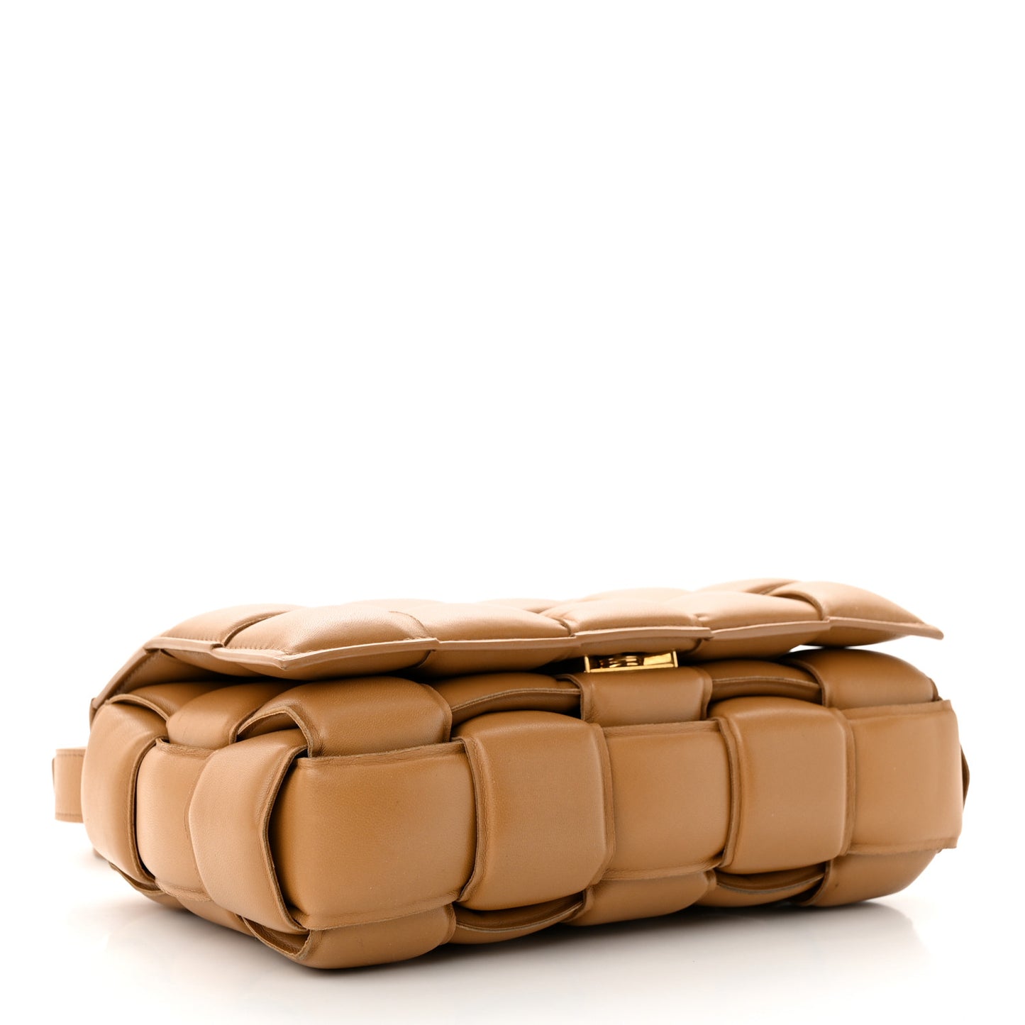 BOTTEGA VENETA Nappa Maxi Intreccio Padded Cassette Crossbody Bag Caramel