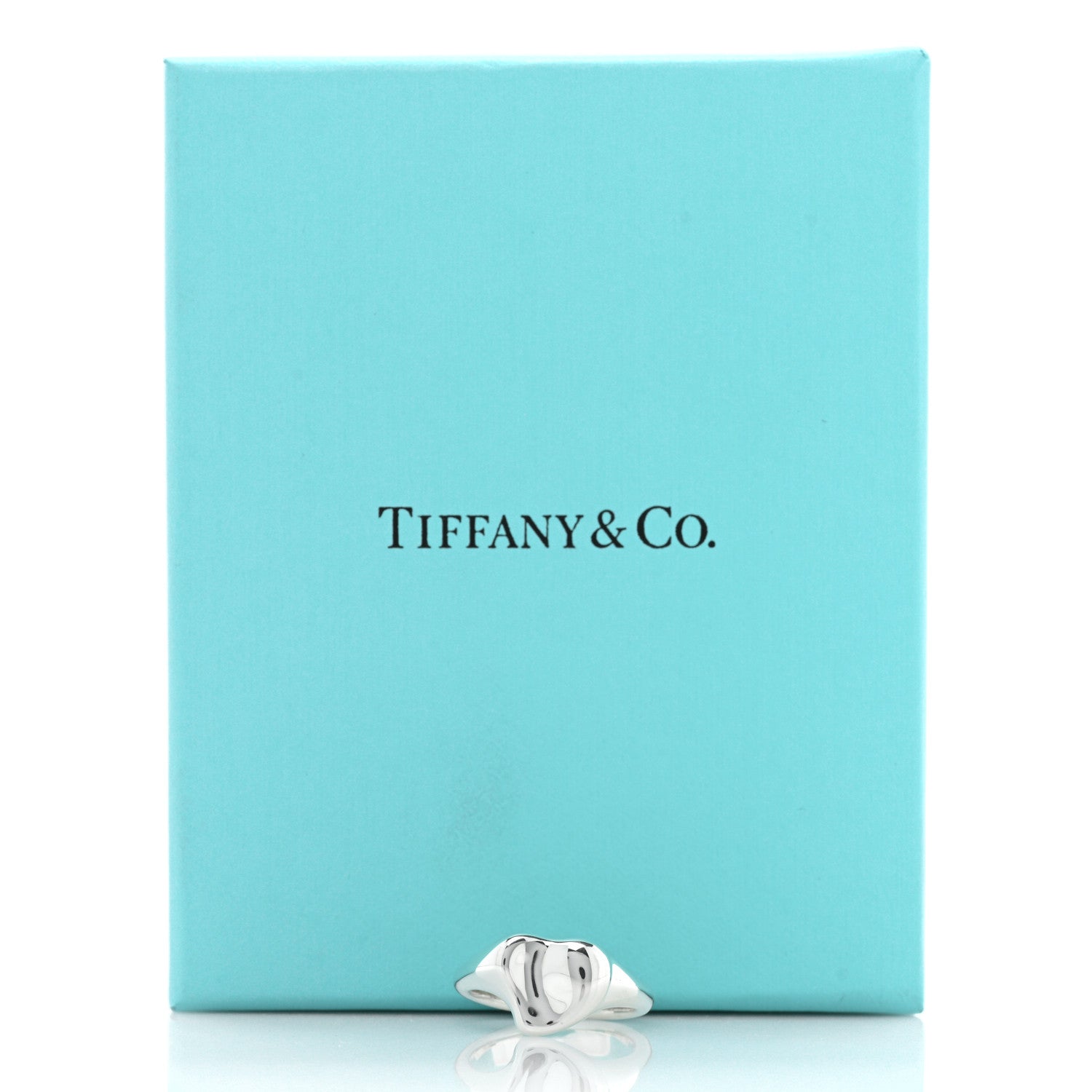 Tiffany Sterling Silver Elsa Peretti Full Heart Ring 50 5.5 5 of 5