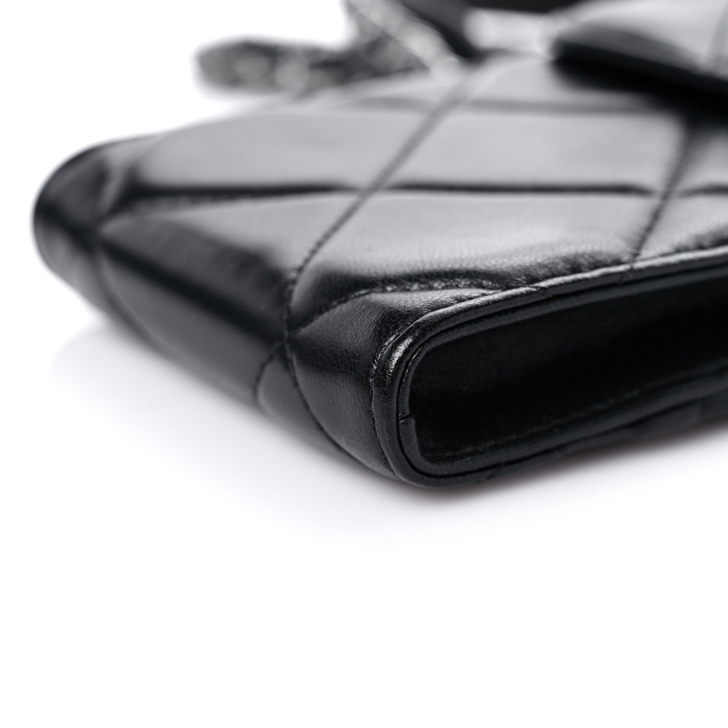 Chanel Lambskin Quilted Chanel 19 Phone Holder With Chain Black 10 of 12