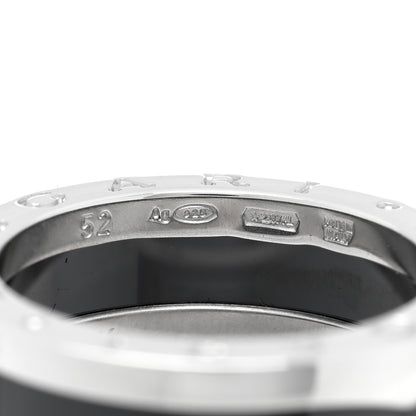 Bulgari Sterling Silver Ceramic Save The Children One-Band Ring 52 6 4 of 5