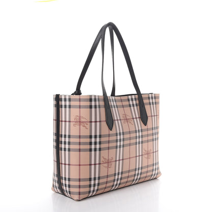 Burberry Haymarket Check Medium Reversible Tote Black 5 of 15