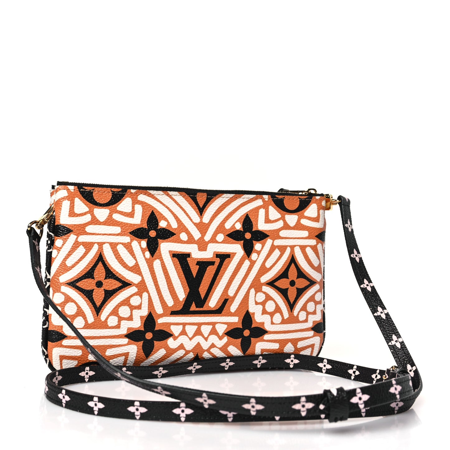 Monogram Giant Crafty Double Zip Pochette Creme Caramel