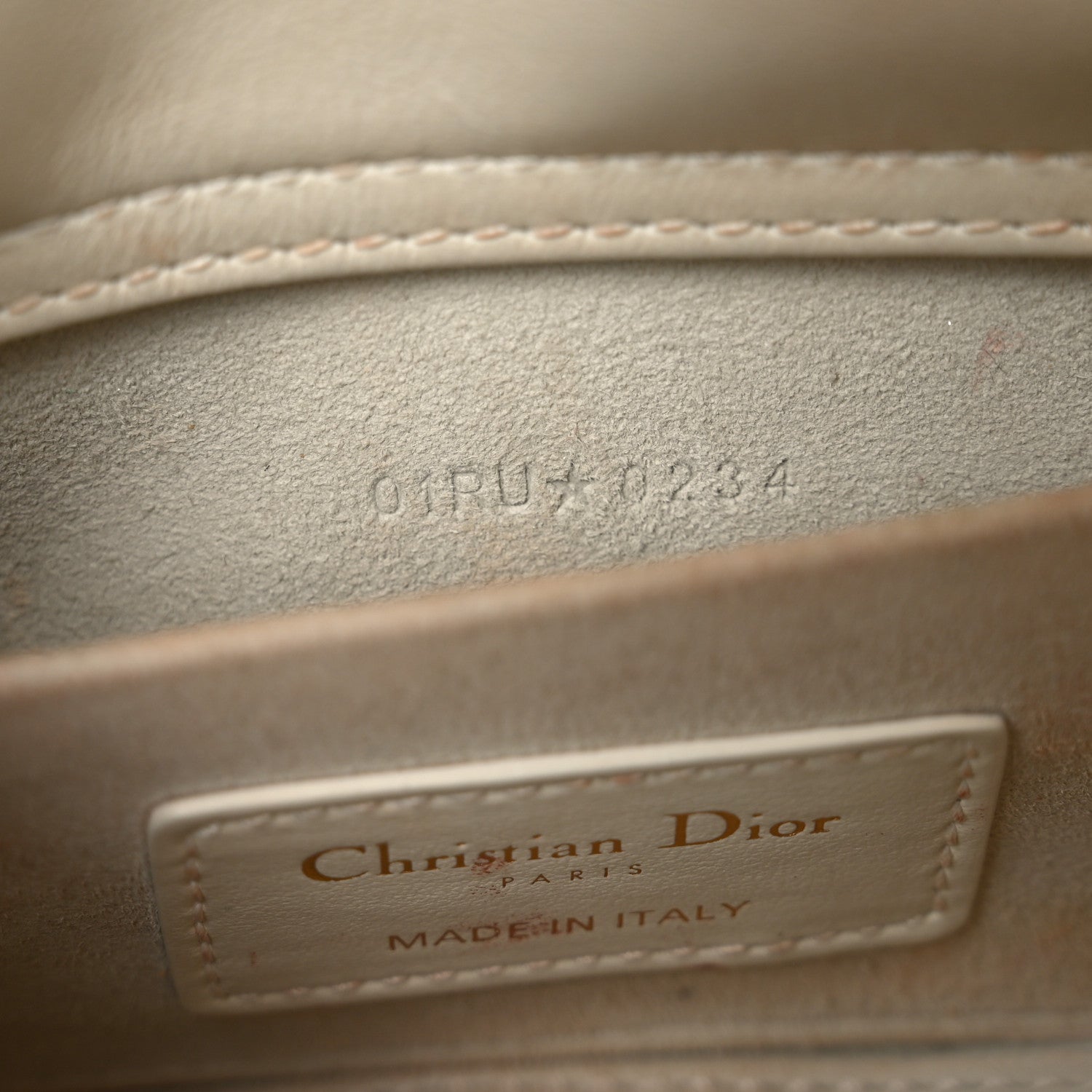 Christian Dior Calfskin Embroidered Small Lady D-Joy White Multicolor 13 of 19