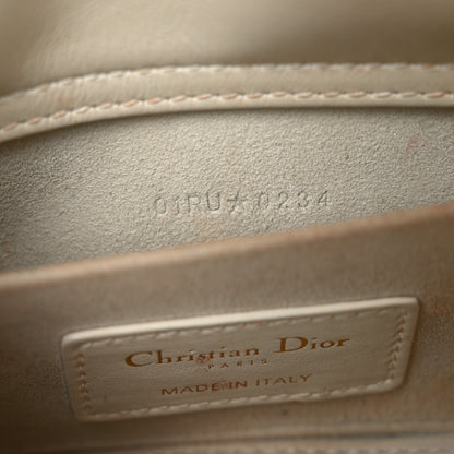 Christian Dior Calfskin Embroidered Small Lady D-Joy White Multicolor 13 of 19