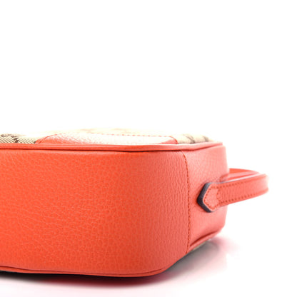 Gucci Monogram Dollar Calfskin Mini Bree Messenger Bag Beige Ebony Sun Orange 9 of 10