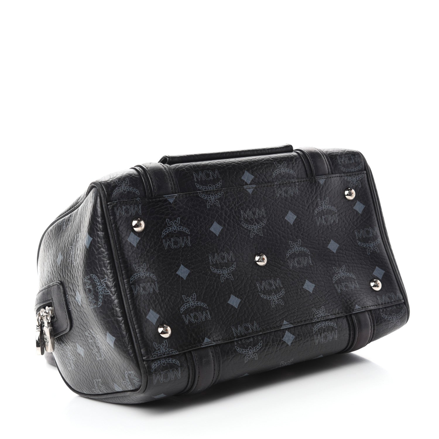 MCM Visetos Small Boston Bag Black 4 of 11