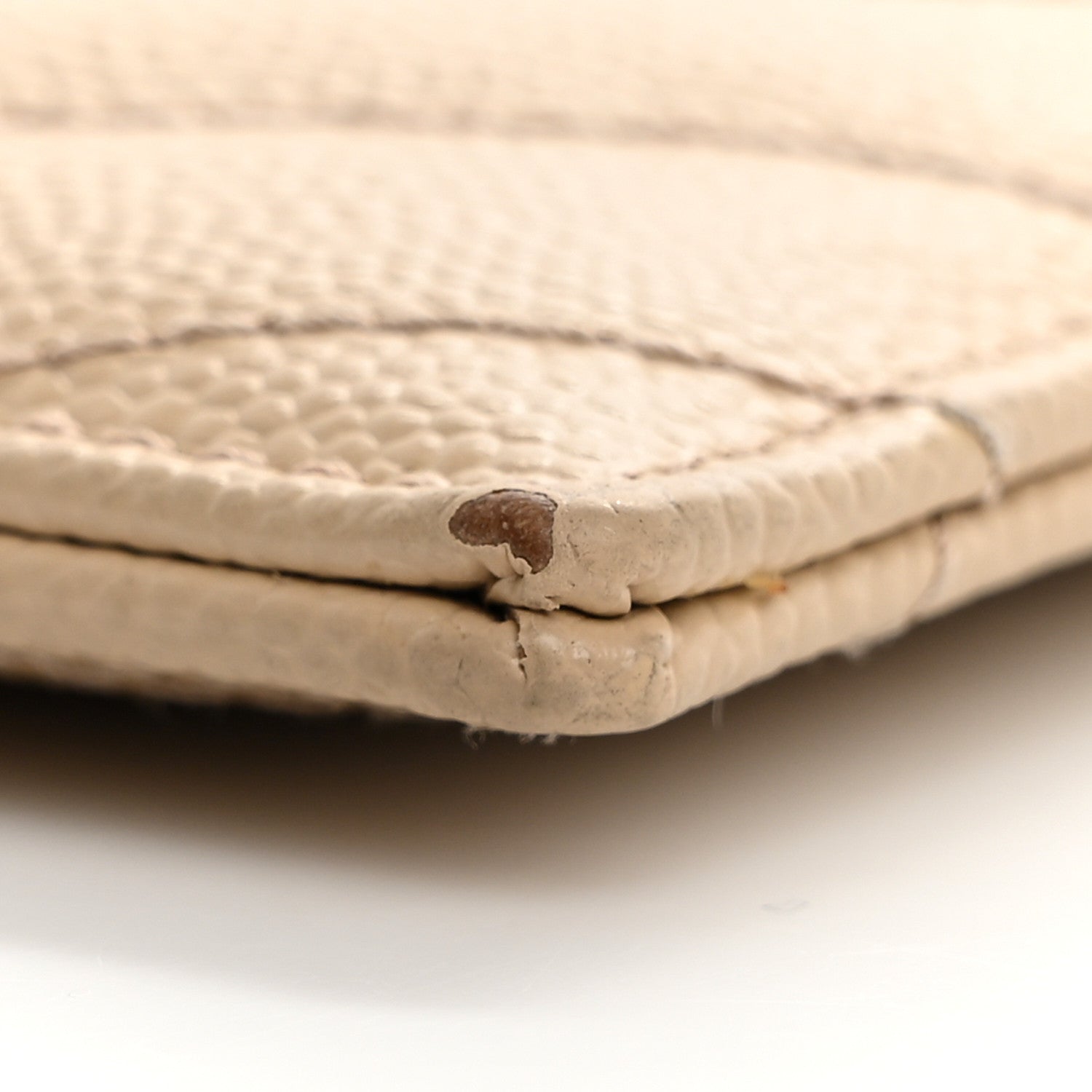 Saint Laurent Grain De Poudre Matelasse Chevron Monogram Credit Card Case Nude Powder 11 of 14