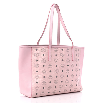 MCM Visetos Medium Portuna Shopper Tote Powder Pink 4 of 11