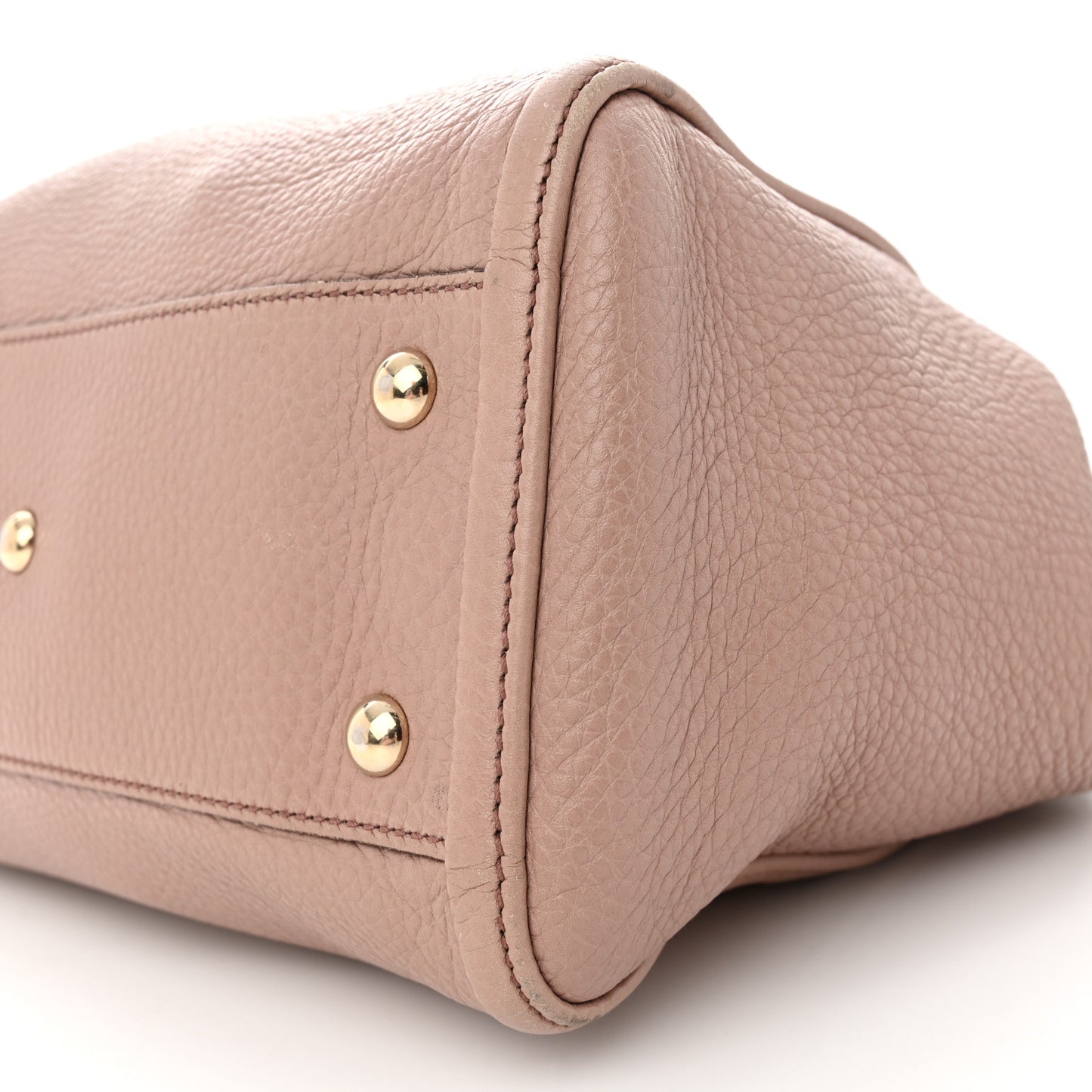 Pebbled Calfskin Small Soho Shoulder Bag Light Pink