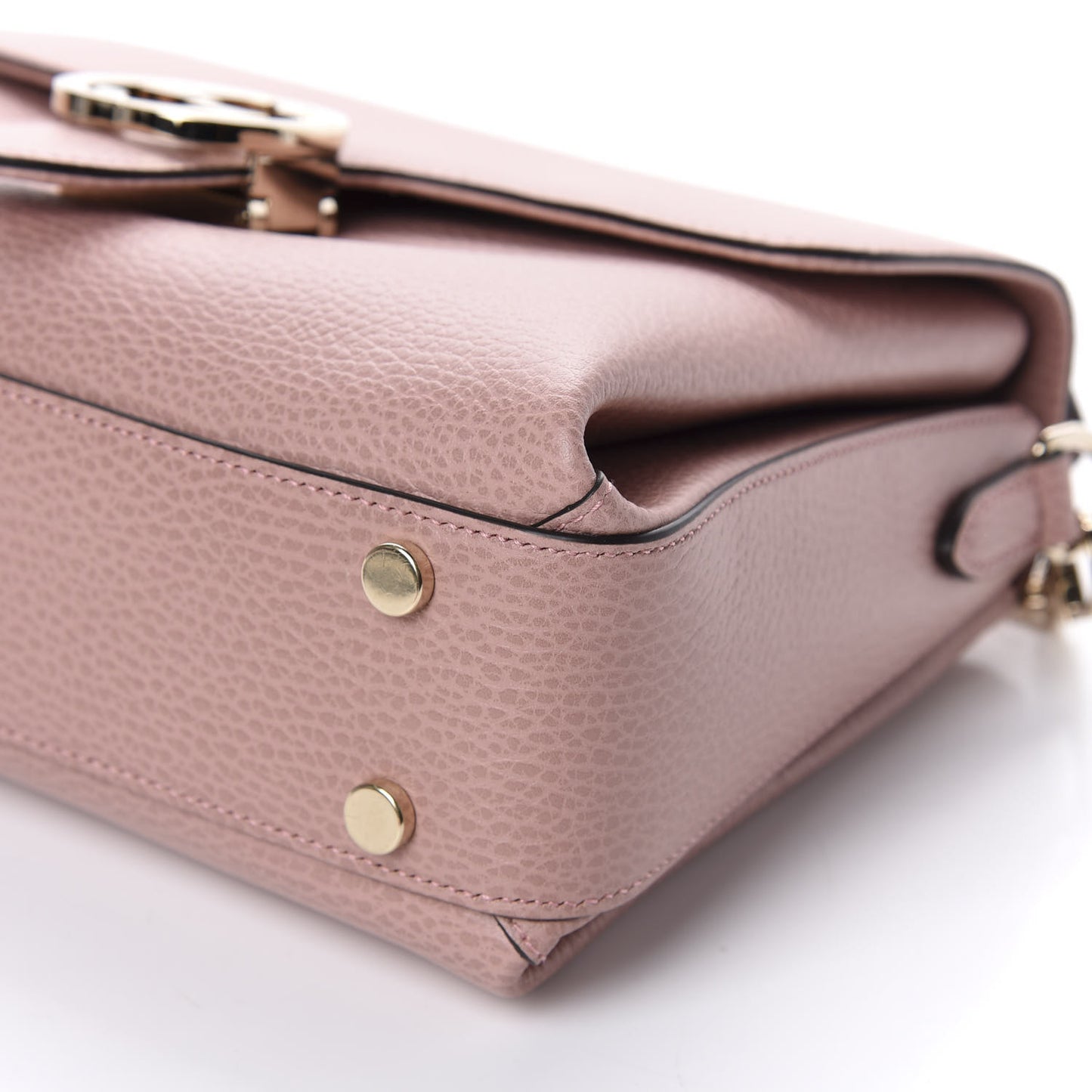 Dollar Calfskin Interlocking G Top Handle Shoulder Bag Soft Pink