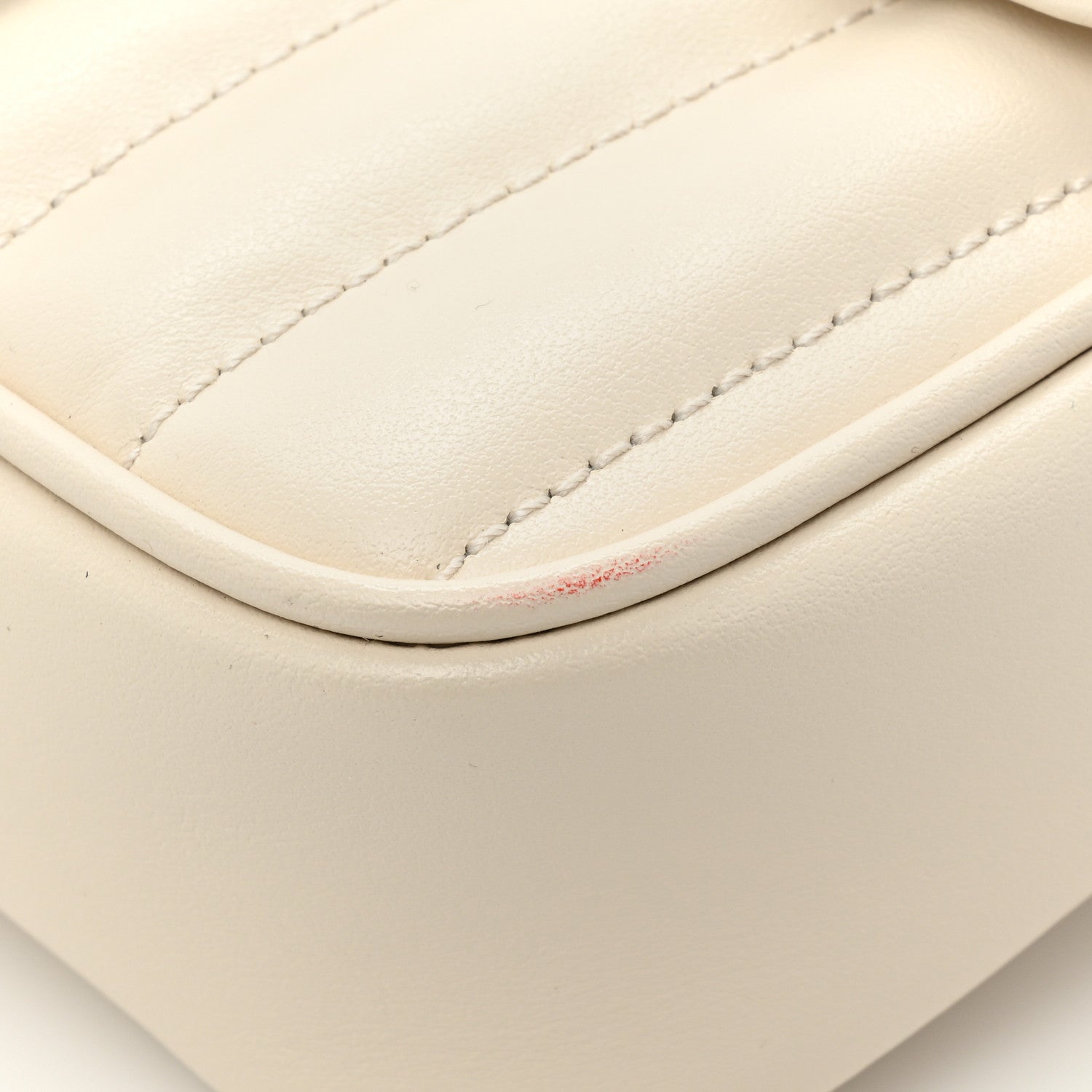 Gucci Calfskin Matelasse Aria Super Mini GG Marmont Shoulder Bag Mystic White 10 of 11