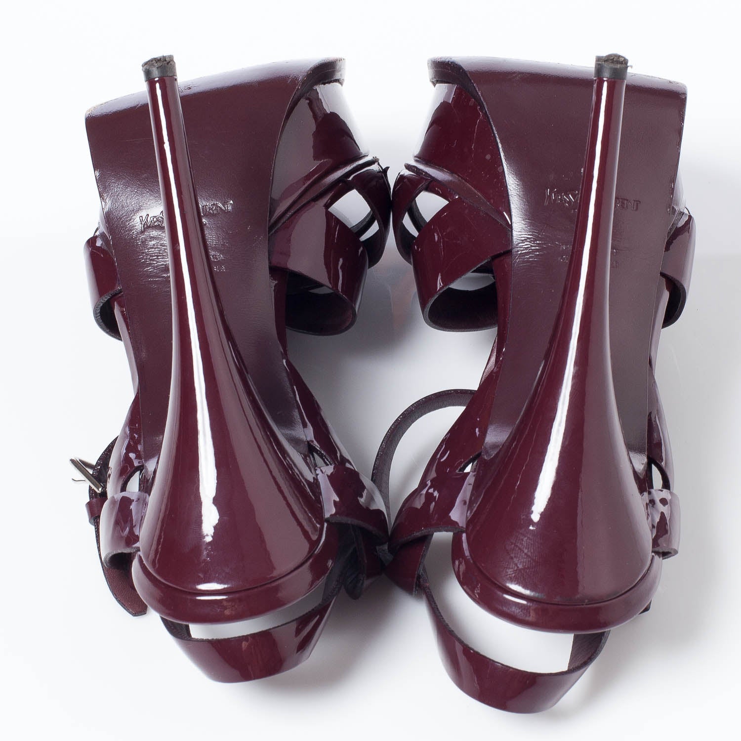 Saint Laurent Patent Tribute 105 Platform Sandals 36 6 of 10