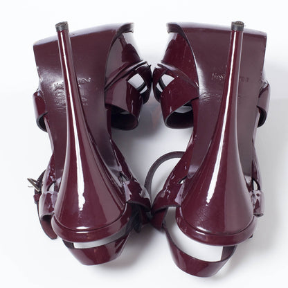 Saint Laurent Patent Tribute 105 Platform Sandals 36 6 of 10