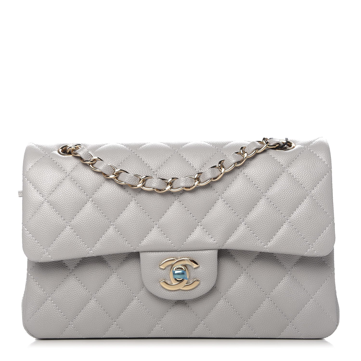 Chanel Caviar Quilted Small Double Flap Grey 1 of 11