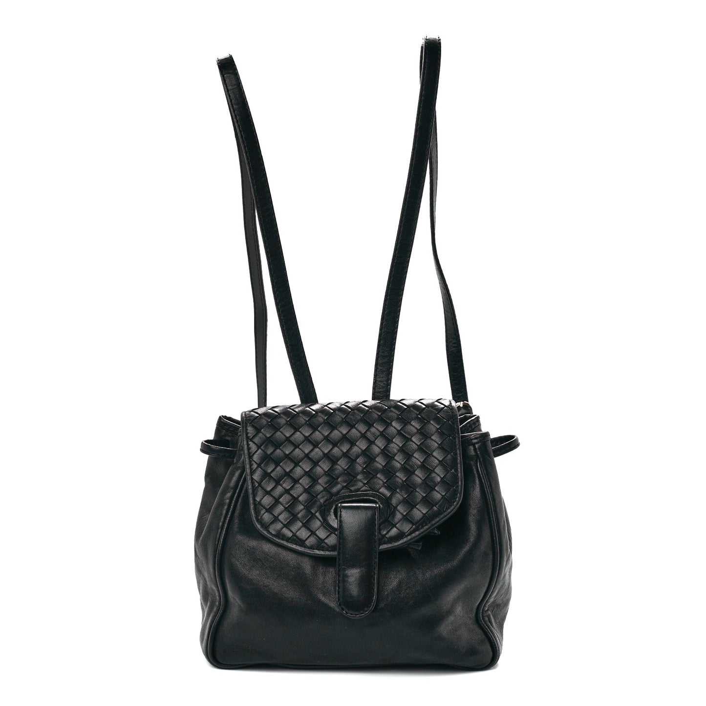 Nappa Intrecciato Small Backpack Black