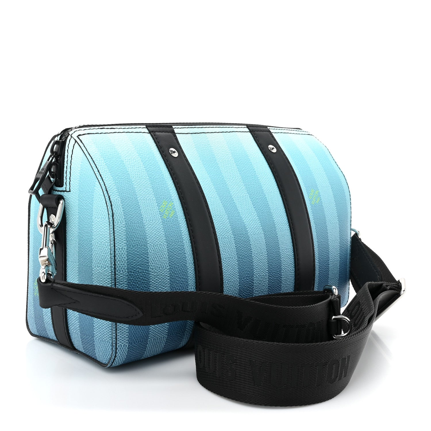 Louis Vuitton Damier Striped City Keepall Gradient Blue 3 of 8