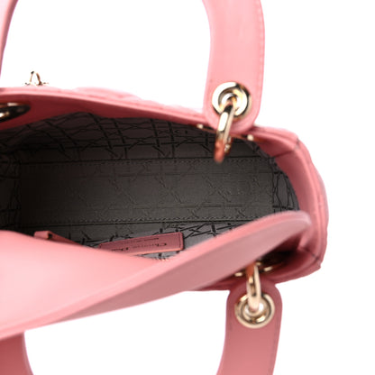 Christian Dior Lambskin Cannage Mini Lady Dior Pink 5 of 9