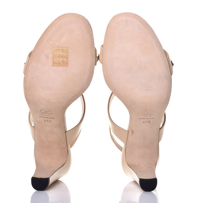 Chanel Lambskin Chain Sandals 41.5 Beige 5 of 7