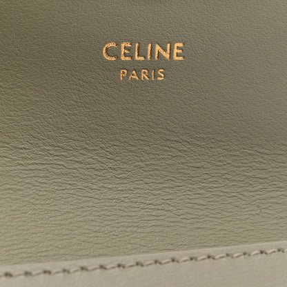 Celine Shiny Calfskin Triomphe Flap Card Holder Green Clay 6 of 8